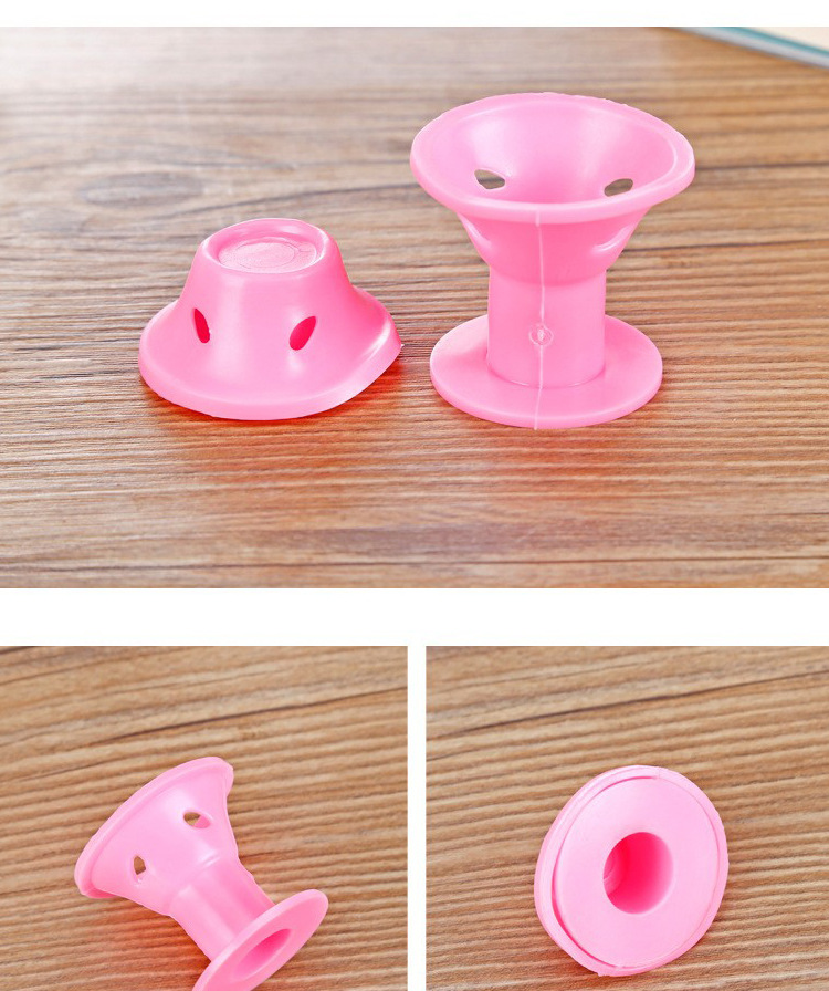 Silicone Gel Manual Mushroom Bell Roll Hair Curler display picture 3