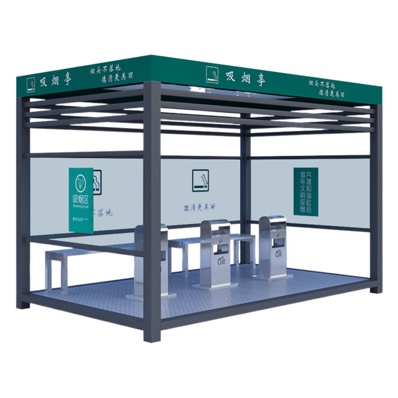 Cabina de fumar pública al aire libre simple salón móvil transceptor sala de cabina de seguridad cabina terminada fabricante