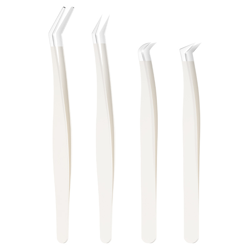 Pinzas de pestañas falsas pinzas de pestañas de injerto pinzas de pestañas de floración clip de plumas de oro rizador de pestañas belleza fábrica en stock