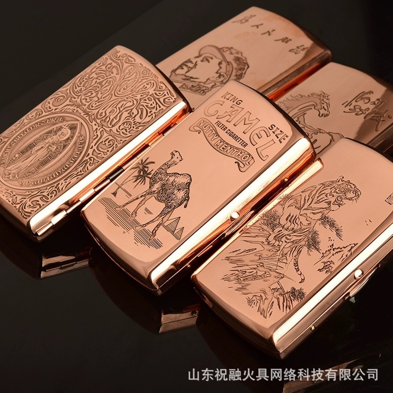 [Zhu Rong] ダブルガン銅 12 タバコボックス銅抗圧力ポータブル金属タバコクリップクリエイティブメンズ卸売|undefined