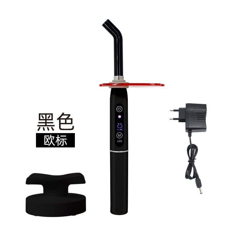 Máquina de fotocurado dental, máquina de curado de resina fotosensible LED oral, lámpara de fotocurado de alta potencia de doble uso enchufable y con luz de color.