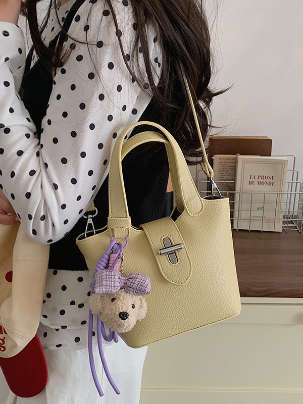 2026 nuevo estilo transfronterizo de alto valor exterior de moda de un solo hombro mochila de textura alta lichi patrón bolso de cubo de mano