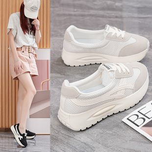 Ins Korean Style Shallow Mouth Forrest Gump Shoes Women's Trendy 2025 Spring New Student Sports Running Casual Thick Sole Torre Shoes