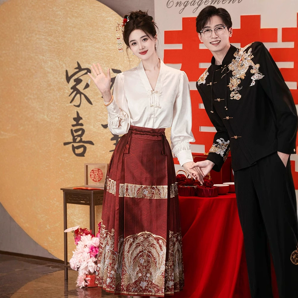 Конская юбка с лапшой набор 2025 новый улучшенный Ханфу