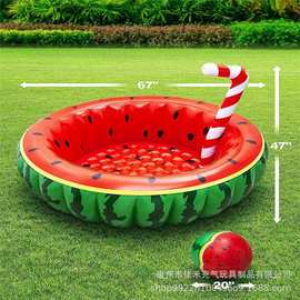 新款 pvc充气水池 夏季降温西瓜造型游泳喷水池 泡澡趣味宝宝浴池