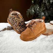 卡特兔男童鞋子2021新款寶寶冬季鞋棉鞋女童短靴加絨兒童雪地靴