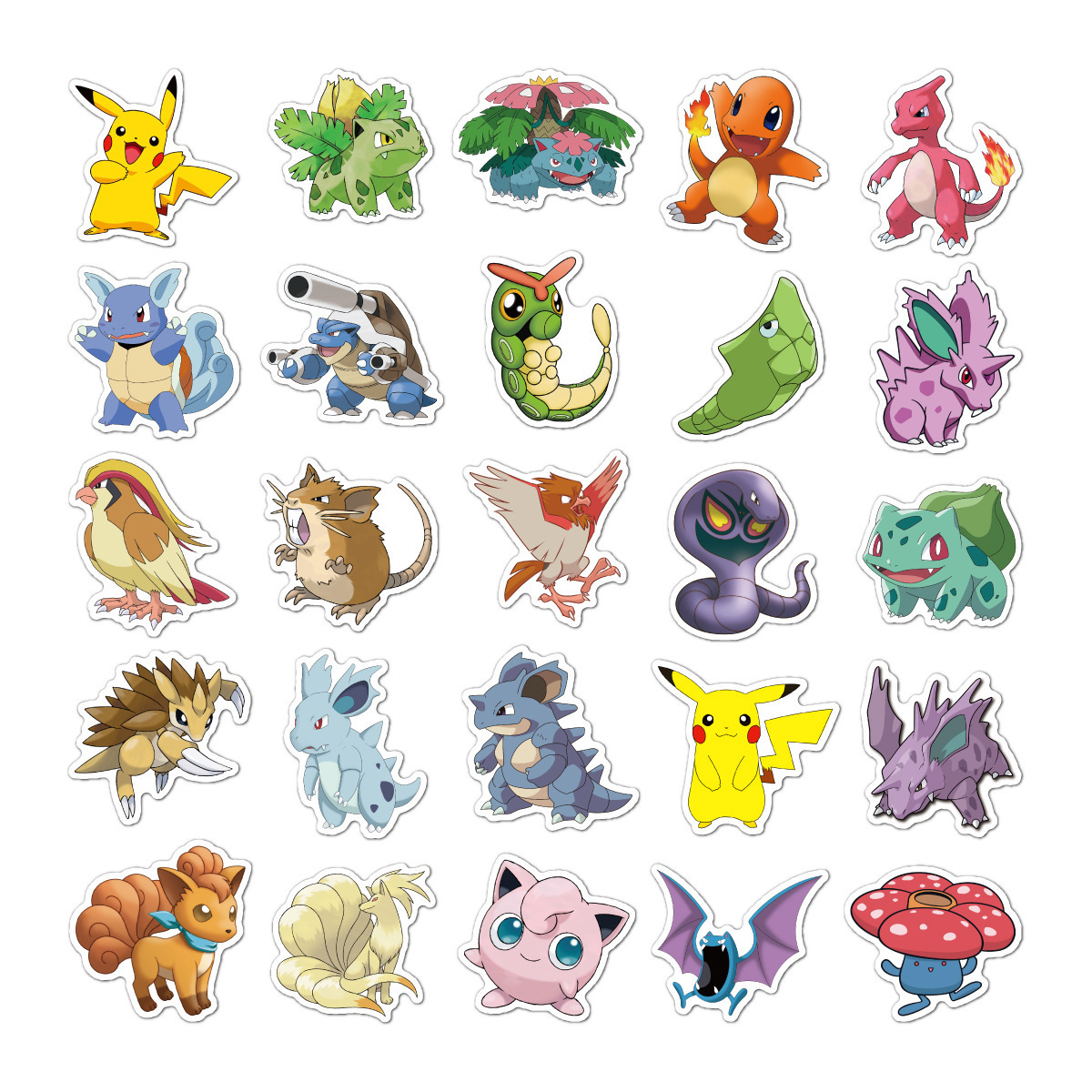 Transfronterizo 100 pegatinas de Pokémon Pikachu pegatinas de maletas skateboard pegatinas de graffiti de dibujos animados