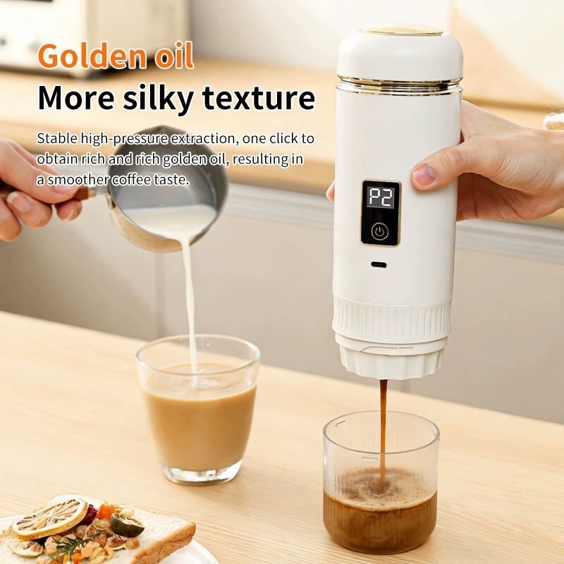 Cross-Border Hot-Selling Portable Capsule Coffee Machine, Italian-Style Espresso Small Wireless Heating Pump Coffee Machine