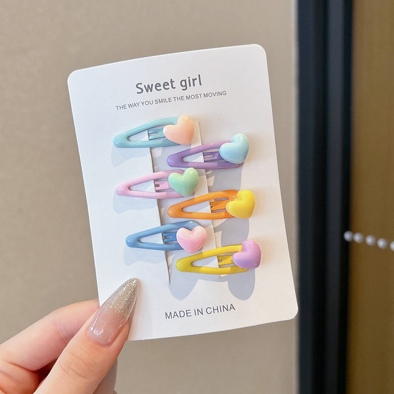 2025 verano pasador de cabello de dopamina colorido lindo frente dulce brocas de cabello rotas no lastimas brocas de cabello adornamientos para el cabello