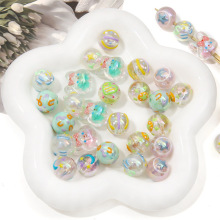 亚克力七彩创意圆珠子diy手工制作发圈手链饰品材料配件跨境批发