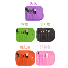 低价促销7支迷你化妆刷便携套装 钱夹式PU刷包 美妆工具厂家现货