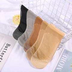 Spring and summer thin velvet socks for women: wear-resistant, snag-free, seven-day deodorant, available in black and nude with a cotton base—mid-calf length.