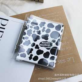 定制加工PVC活页笔记本 活动卡册本子学校公司礼品a6透明手账本