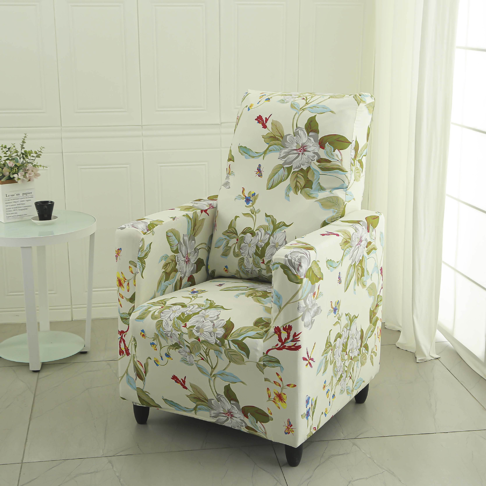 Hogar pequeño cibercafé individual con todo incluido Funda de sofá elástica para cuatro estaciones Funda de sofá Cubierta de sofá con todo incluido Tela con cubierta completa