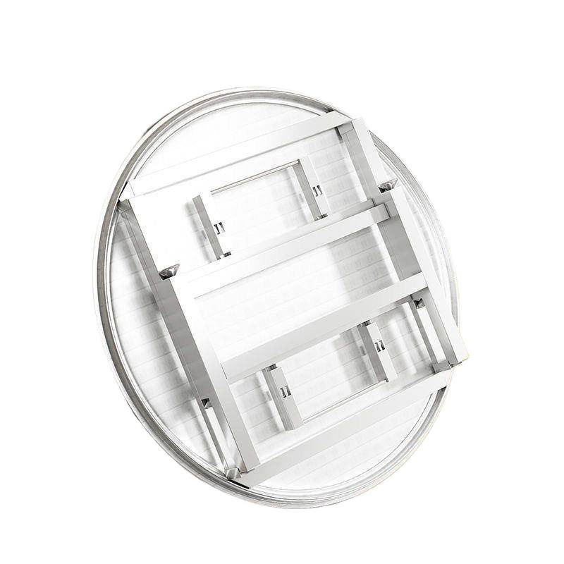 Mesa de acero inoxidable gruesa mesa redonda doméstica plegable para la cena de la noche gran tabla de barbacoa gran mesa redonda gruesa mesa de comedor