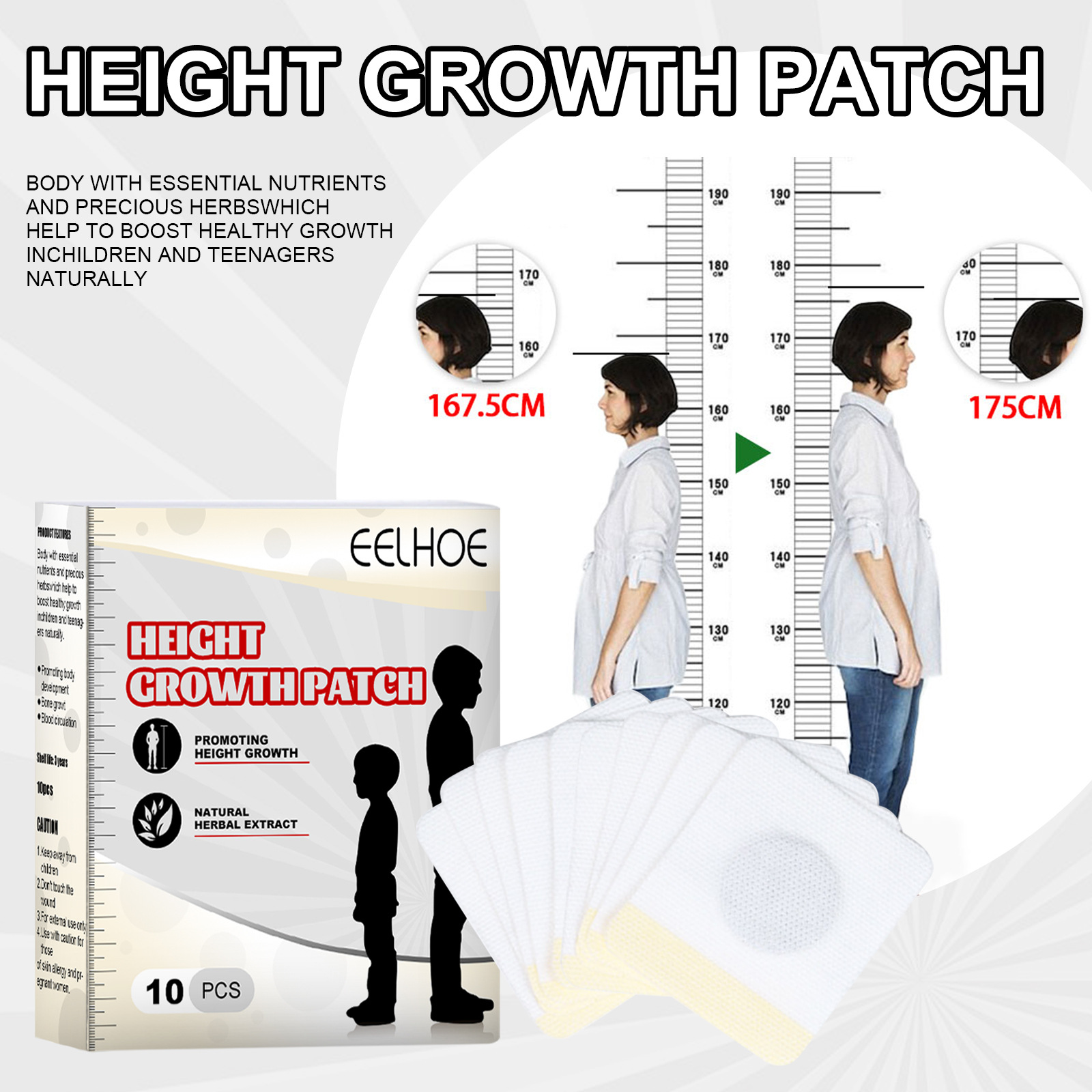and  Adult Child Enhancement Foot Acupoint Stimulation Body Height Long Care Health Patch_voghion.com