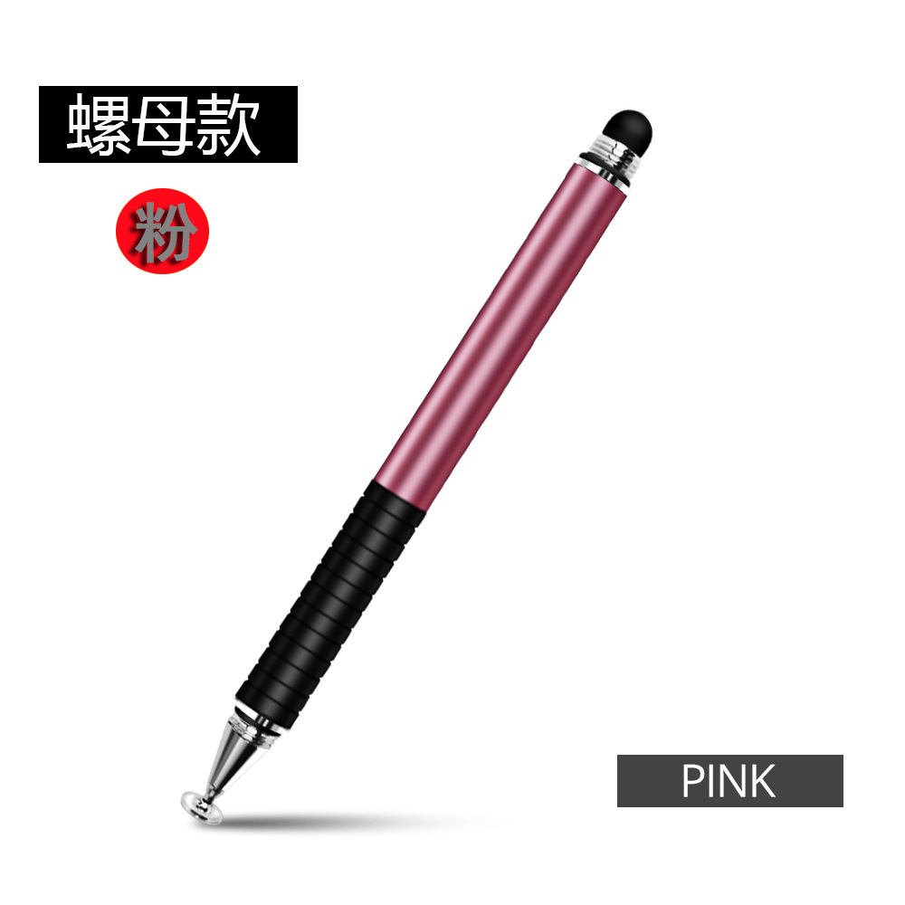 Pluma capacitiva de escritura a mano dedicada transfronteriza ventosa transparente doble táctil dos en uno máquina de lectura de puntos pluma táctil de metal de alta estabilidad
