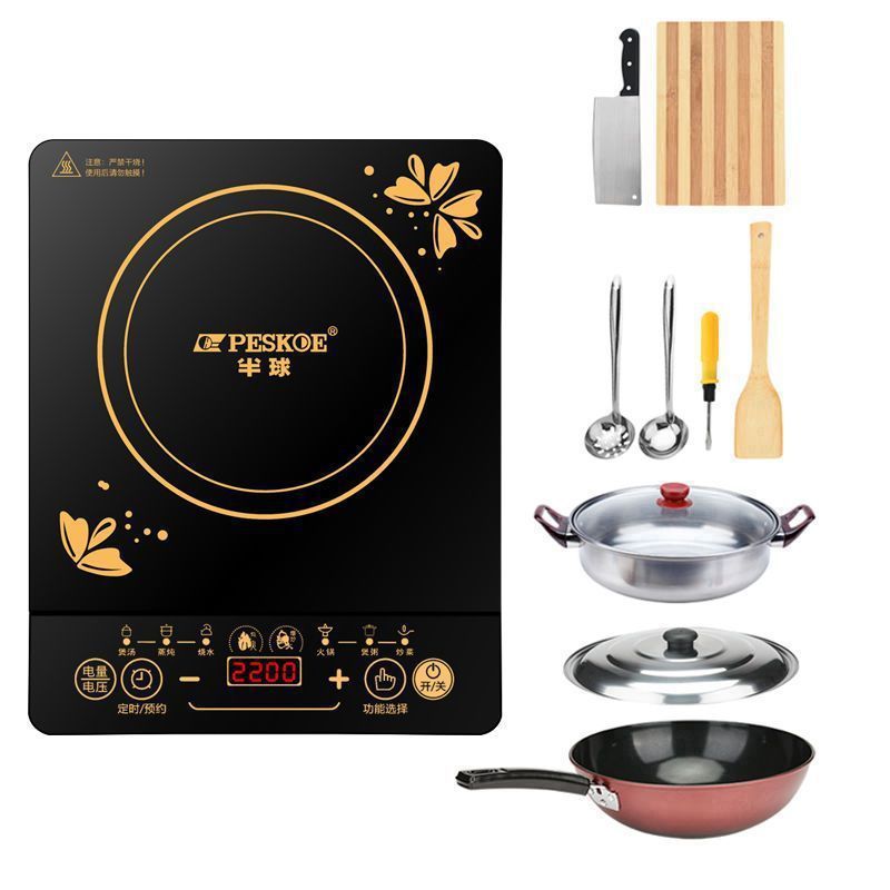 2200W Induction Cooker Household Smart New High-Power Touch Screen Waterproof Energy-Saving Stir-Fry Dormitory Hot Water Stove