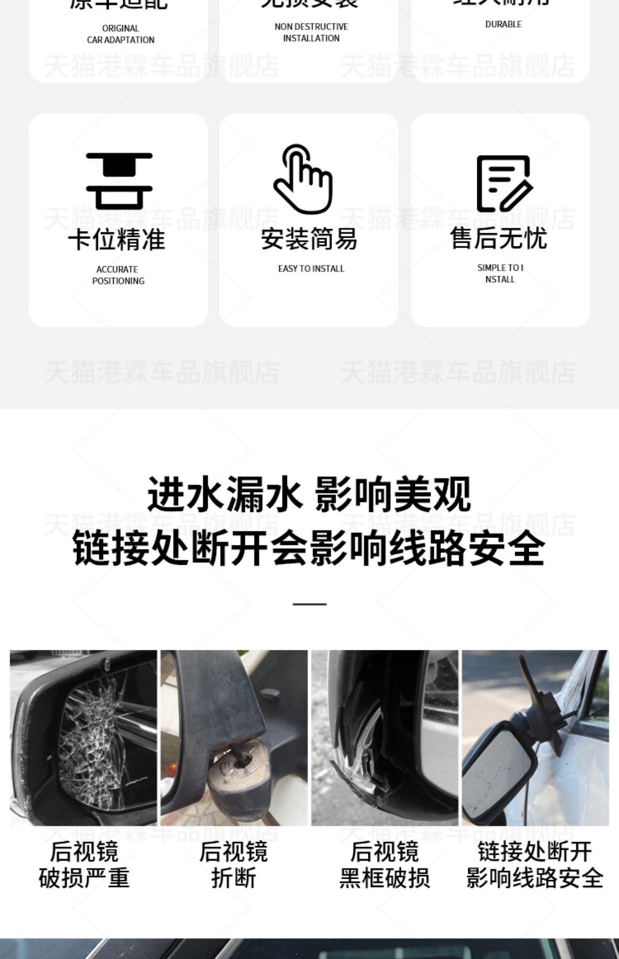 Suitable for Ford Raptor F150 rearview mirror assembly 15-20 Raptor reversing mirror left and right folding mirror