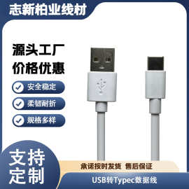 工厂直供USB转type-c纯铜线芯充电线 蓝牙耳机小家电数据线可定制