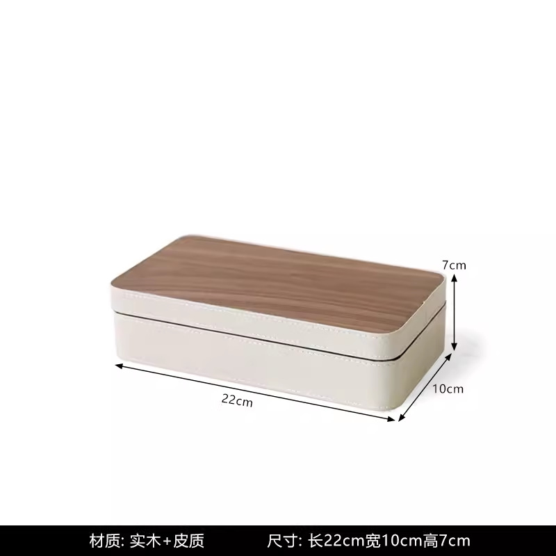Nogal minimalista moderno bandeja geométrica decoración modelo de sala de ventas Oficina bandeja de almacenamiento sala de estar dormitorio decoración suave image 19