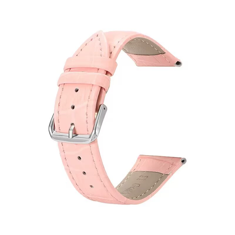 Watch Strap (Huawei Samsung Apple) genuine leather, crocodile & bamboo print, 12–24 mm widths