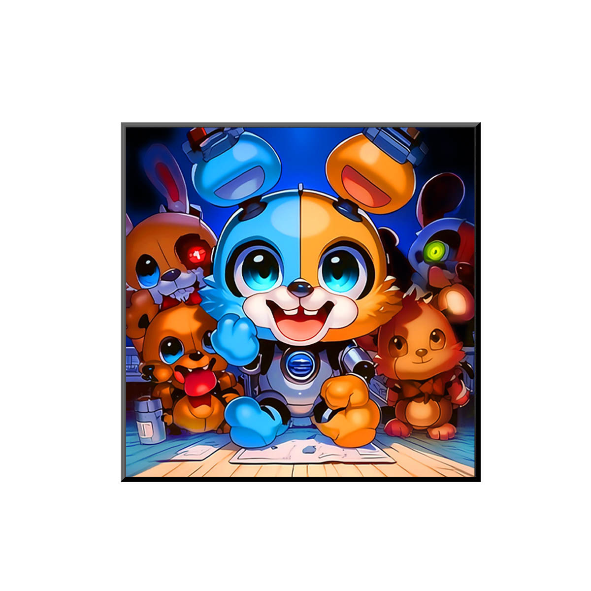 Mona Lisa Real Robótica Animal Nuevo widget de ciencia ficción para niños dibujos animados decoración colgante bordado a mano