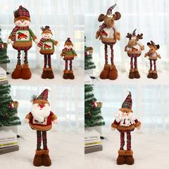 New cross-border Christmas extendable leg dolls: adjustable Santa Claus, reindeer, and snowman figures for festive holiday decor