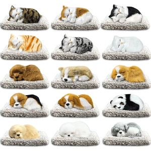 Car Interior Decoration Items, Realistic Cat and Dog Bamboo Charcoal Bags, Car Interior Ornaments, Air Purification, Handmade Creative Center Console Decorations