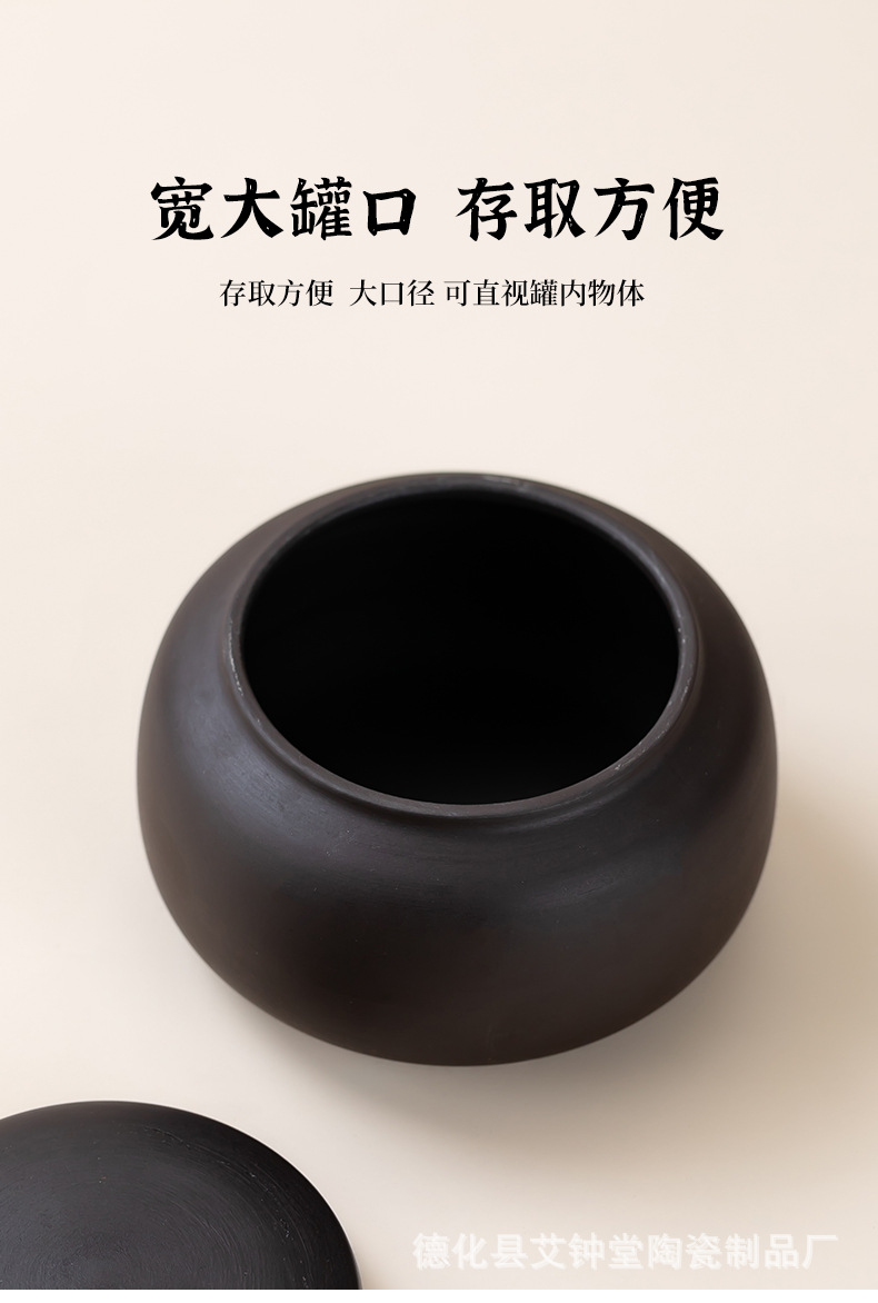 Ceramic Moxa Mud Paste Jar 501-800ml Chinese Style Heat Therapy Storage Container Microwave Safe in use