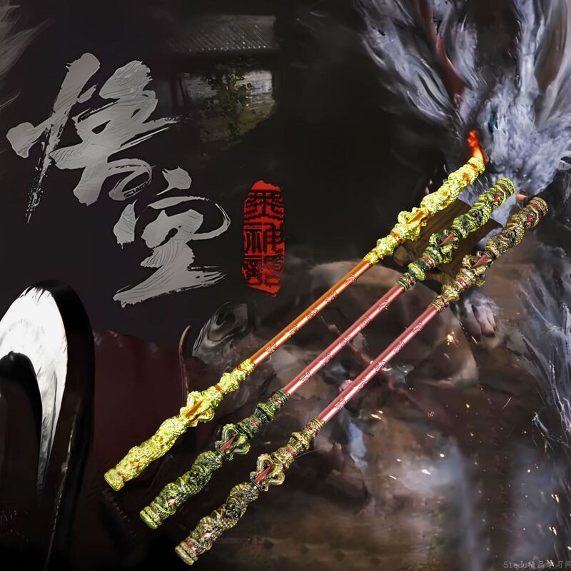 Black Myth Wukong Golden Cudgel Game Monkey King Ruyi Golden Cudgel Zinc Alloy Metal Model