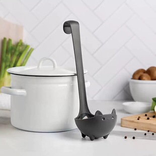 New cross-border Hello Kitty soup spoon Katie cat shape high temperature resistant hot pot spoon long handle soup spoon hanging