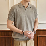 ZF8109-MW潮牌海鸥领针织短袖T恤简约时尚cleanfit透气上衣，男装针织衫/毛衣，星座614