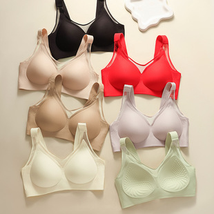 808 mesh tube bra anti-running seamless jelly soft support underwear comfortable breathable fixed cup non-running cup bra