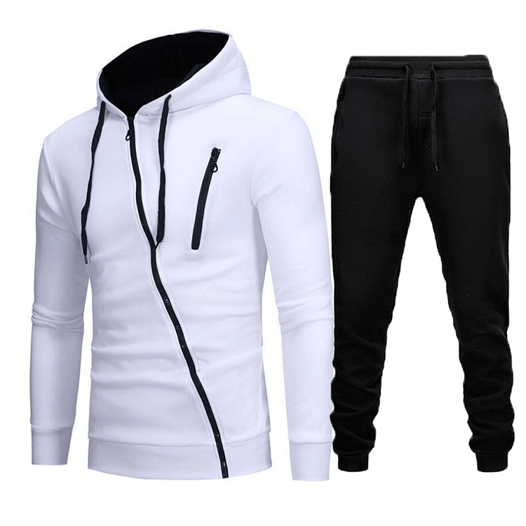 Cross-border hombre otoño y invierno nuevo hombre casual chaqueta deportiva al aire libre chaqueta encapuchada pantalones de manga larga moda