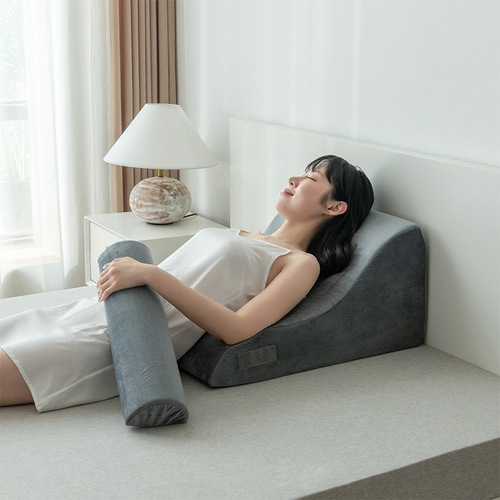 Memory foam bedside cushion with large backrest for pregnant women after surgery, pillow for the elderly on the bed, couple pregnancy cushion, nap triangle cushion