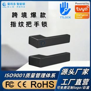 Customizable Logo Cross-Border Normcore Ecological Fingerprint Lock Indoor Lock Wooden Door Smart Lock Handle Magnetic Lock