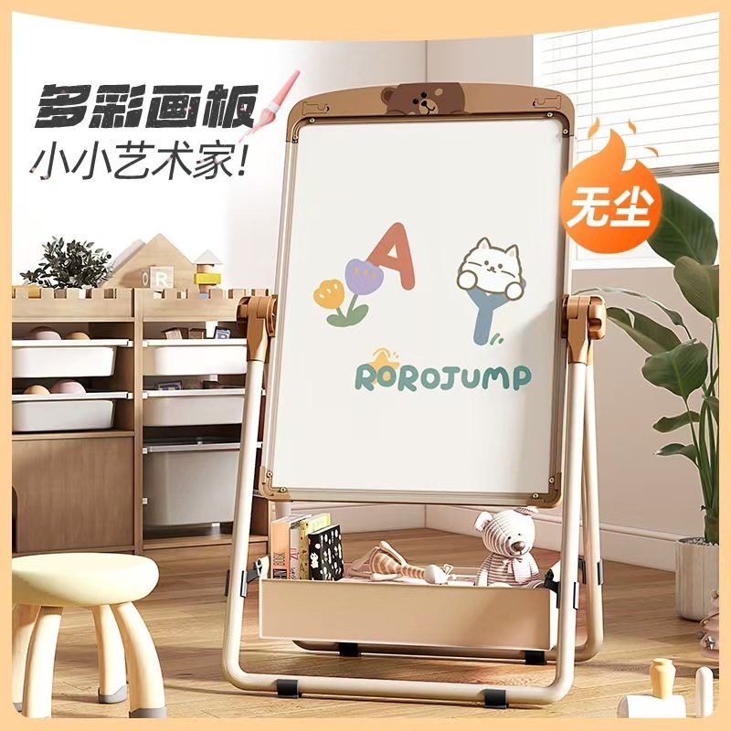 子供用お絵かきボード家庭用磁気スタンドタイプ両面教育用小さな黒板ベビー水彩落書き消去可能なホワイトボード|undefined