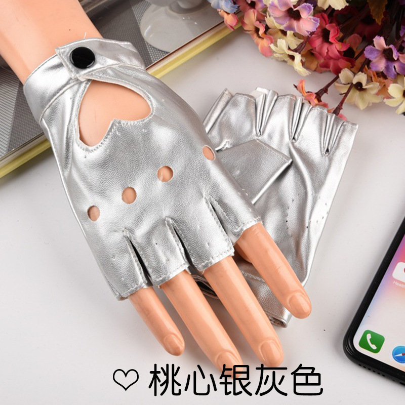 PU 하트 실버 그레이