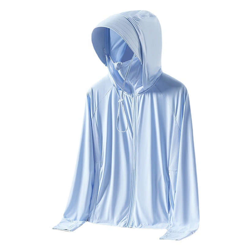 Upf100 +2026 New Summer Outdoor Sun Protection Clothing for Women, Anti-Uv, Large Brim, Detachable, Men's Ice Silk Trendy Style