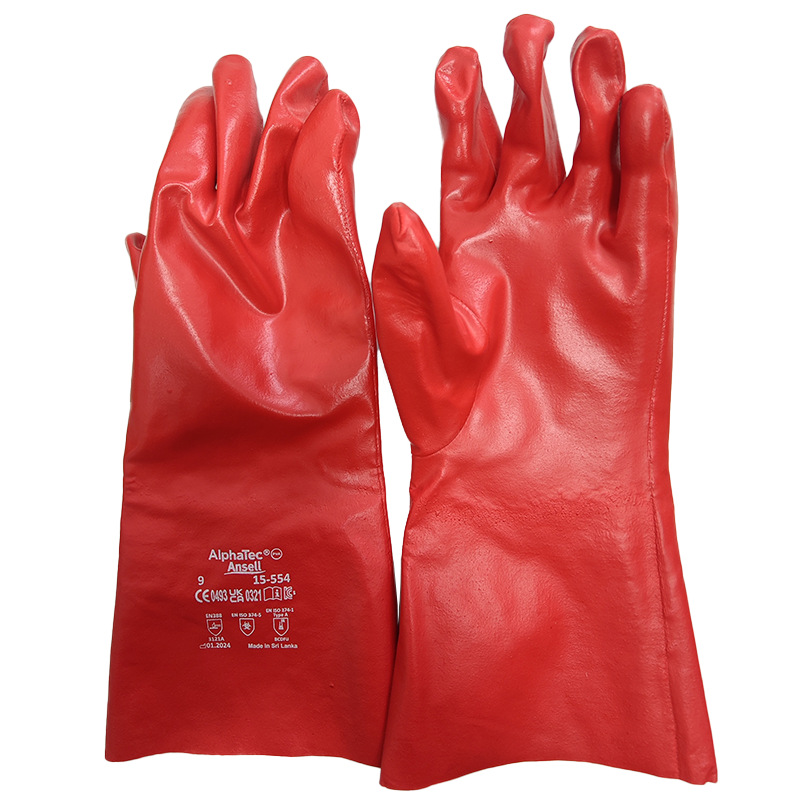 Ansell 安思尔 PVA 15-554 聚乙烯醇手套 耐有机溶剂防化学建筑业