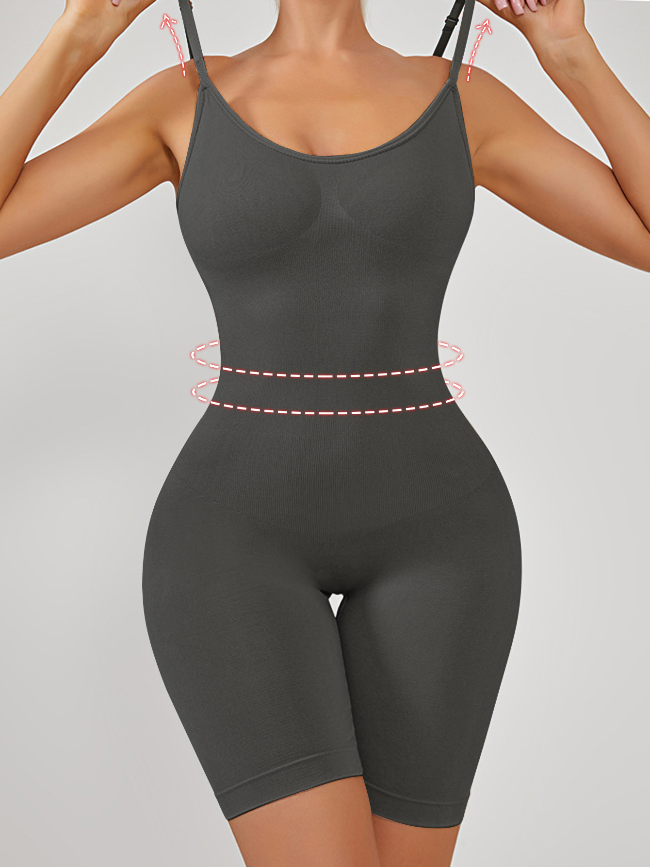Transfronterizos Europa y Estados Unidos ropa de plástico para mujeres de tamaño grande sin costuras postparto yoga base abdominal cintura de cintura de camiseta falso trasero elevación de cadera