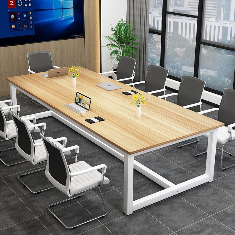 Custom Long Table Simple Modern Office Table and Chair Combination Table Simple Worktable Negotiation Table Training Conference Table
