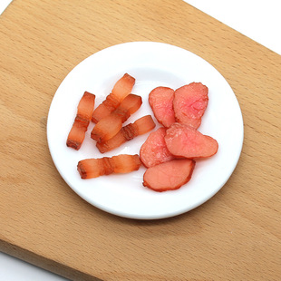 Cross-border new PVC simulation beef slices pork belly food model diy cream glue mini food play Accessories Wholesale
