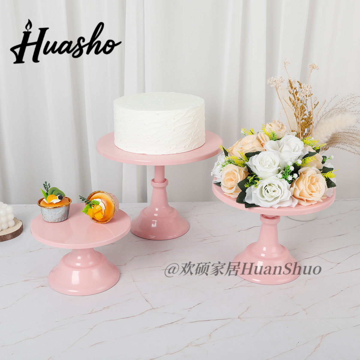 New dessert platform high -side tray cake disk lipstick plate metal…