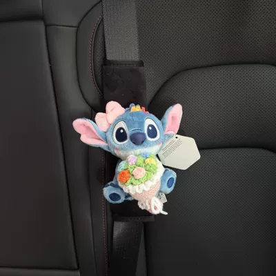Accessories Anti-Stranglehold Car Accessories, Sürətlər qutusu və əl tormozu başlıqları - shoulder-pads-17-black-plush-genuine-squatting-stitch-pink-knot-pink-bouquet