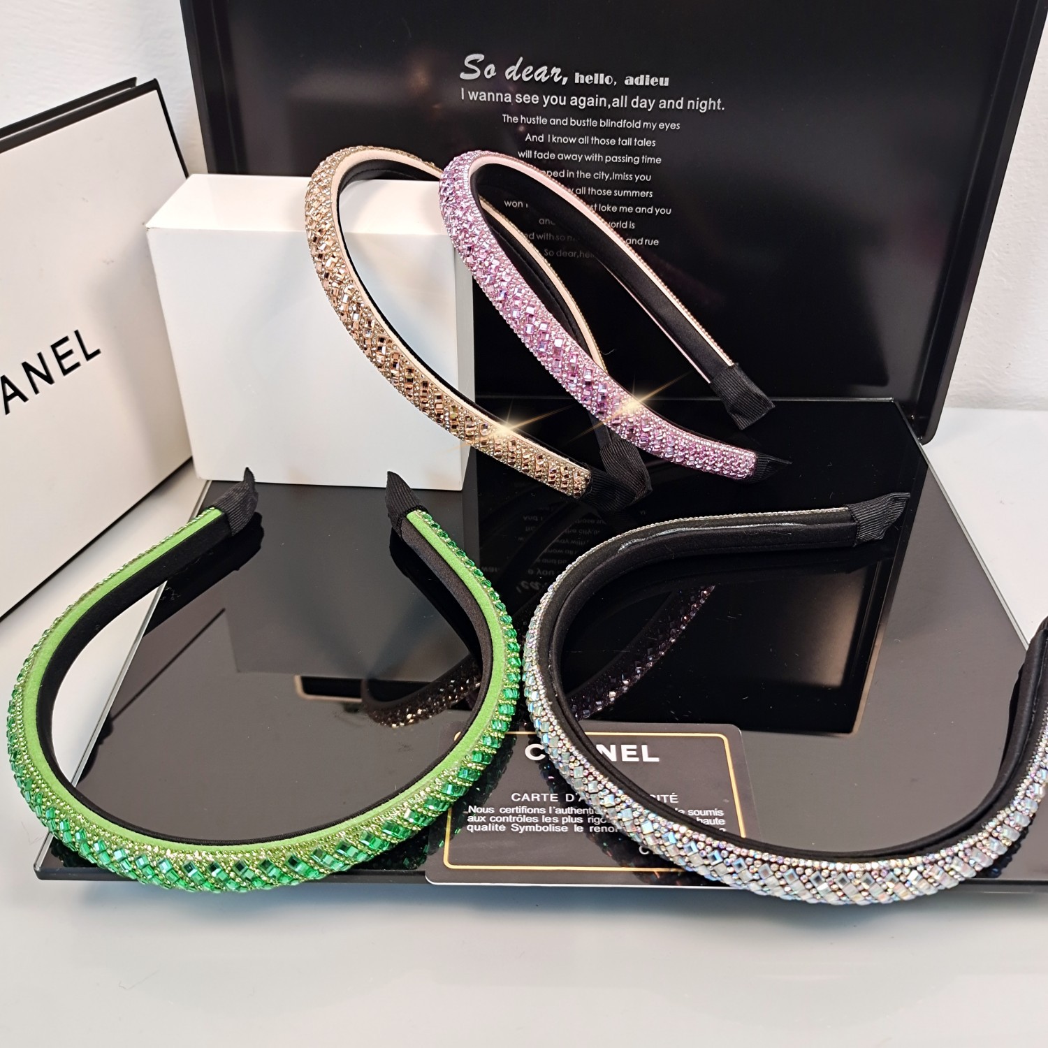 韓國水晶高級感細邊超閃水鑽發箍女輕奢高檔名暖壓發百搭頭箍髮飾