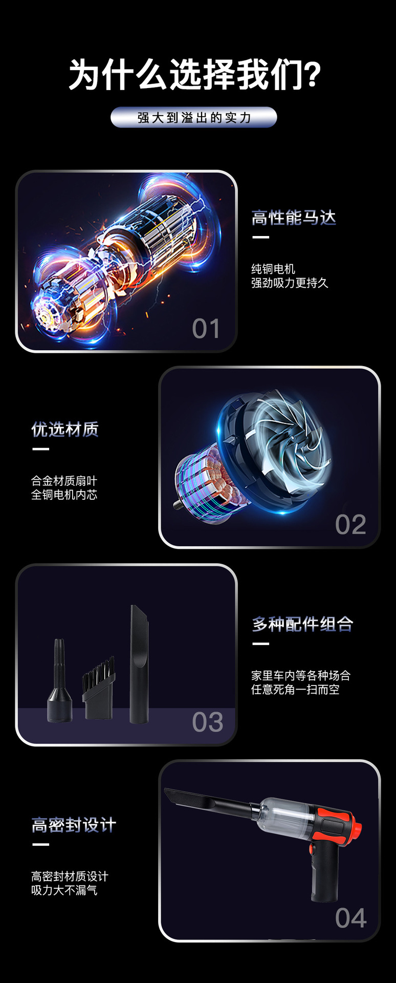 Car vacuum cleaner high-power wireless charging handheld vacuum cleaner wet and dry small home car dual-use vacuum cleaner cross-border