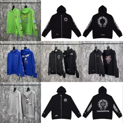 24ss年新款高品质Chrome Hearts 马蹄十字架连帽拉链卫衣工厂批发
