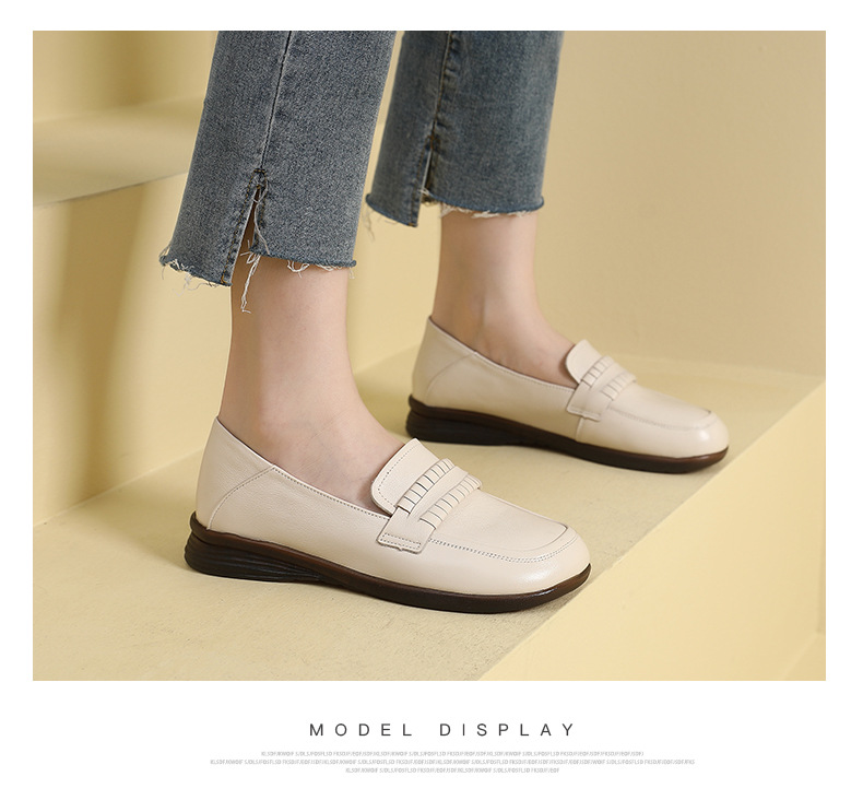 D2225 1090K GIÀY DA NỮ JINRYUA BIG SIZE NGOẠI CỠ MŨI TRÒN ĐẾ MỀM MÙA XUÂN THU ĐÔNG PHỤC CỔ CỔ ĐIỂN GIÀY DÉP NỮ DA BÒ G03 SẢN PHẨM MỚI